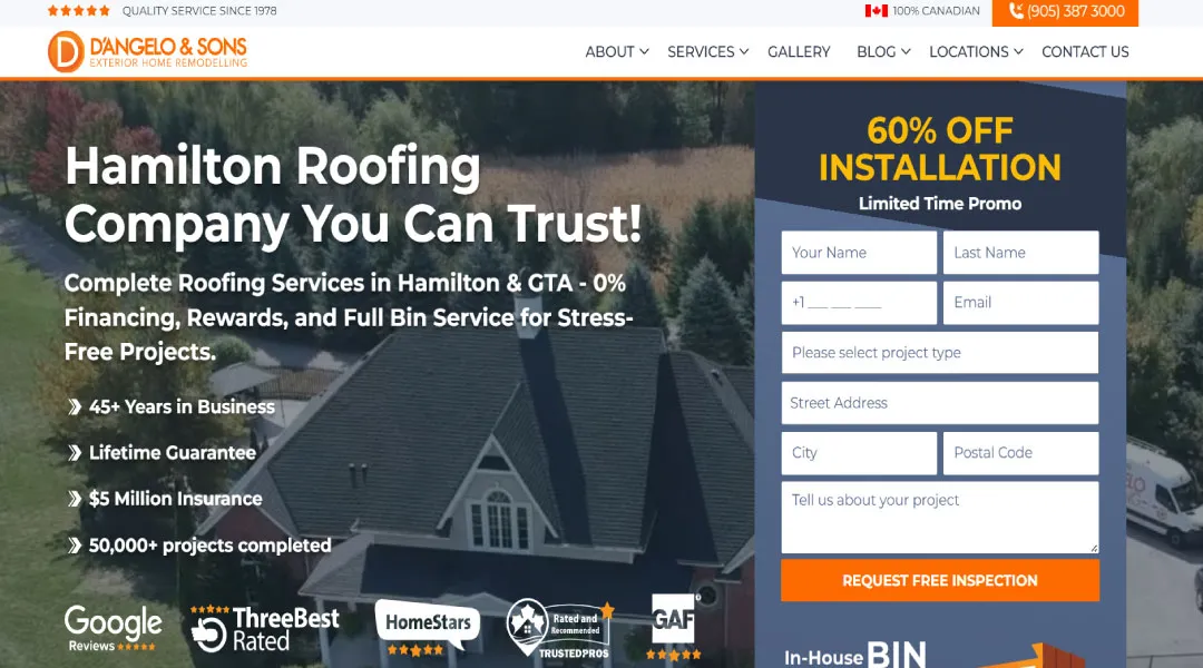 D’Angelo & Sons Roofing & Exteriors