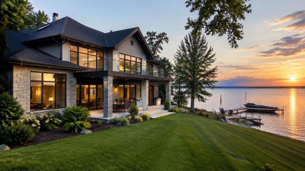 Lake Simcoe waterfront home in Innisfil with a new roof